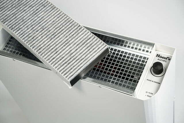 Compact Swedish-designed Wood’s air purifier providing clean indoor air Lebanon