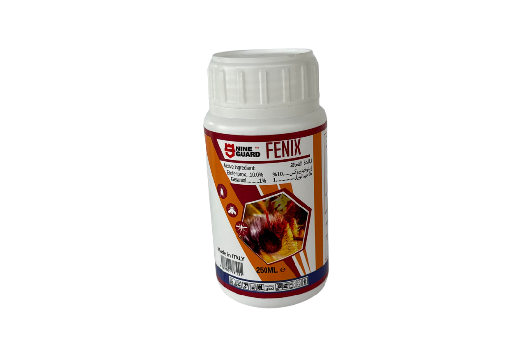NineGuard Fenix 250ml insecticide concentrate for mosquito, cockroach, ant, flea, tick and spider control in Lebanon.