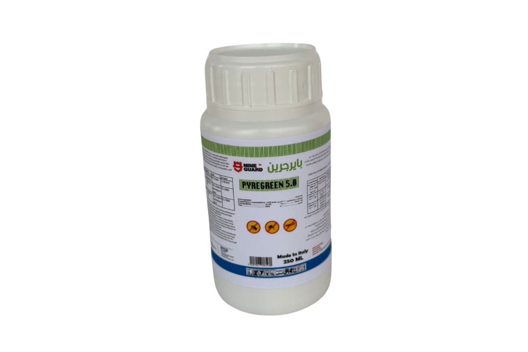 Pyregreen Natural Insecticide 250ml is a professional concentrated insecticide for mosquito, cockroach, ant, flea, tick, spider, and fly control in Lebanon
