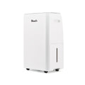 Wood’s MRD25GW smart dehumidifier drying laundry indoors with warm air exhaust